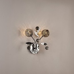 Appliques murales en cristal style mini moderne contemporain en métal