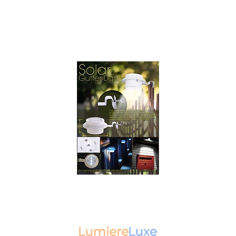 Lampe solaire pour toit, clôture, couloir, applique murale, évier