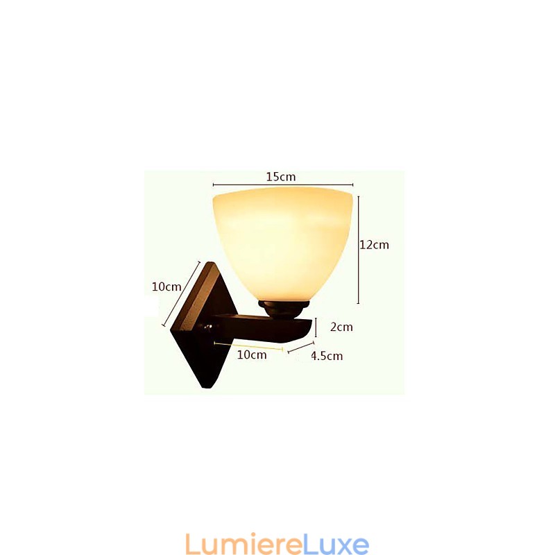 Applique murale en verre, lampe murale moderne et chaleureuse, éclairage de tête de lit