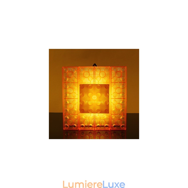 Blocs créatifs Cadre Lumière Colorée Mignon Petits Cadeaux Applique Murale Ceinture Crochet Lumières