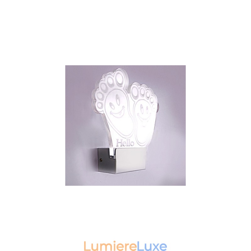 Applique murale en acrylique, lampe en PVC, puce lumineuse, moderne, contemporaine, en métal