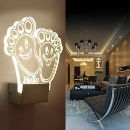 Applique murale en acrylique, lampe en PVC, puce lumineuse, moderne, contemporaine, en métal
