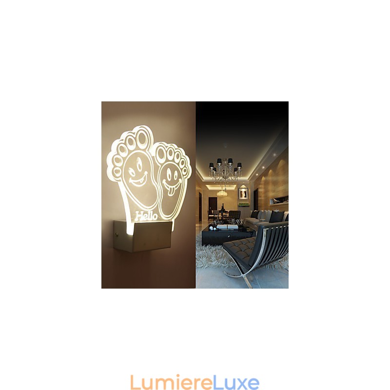 Applique murale en acrylique, lampe en PVC, puce lumineuse, moderne, contemporaine, en métal