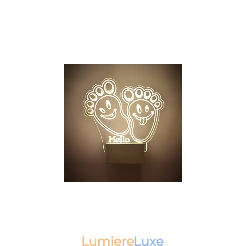 Applique murale en acrylique, lampe en PVC, puce lumineuse, moderne, contemporaine, en métal