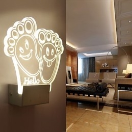 Applique murale en acrylique, lampe en PVC, puce lumineuse, moderne, contemporaine, en métal