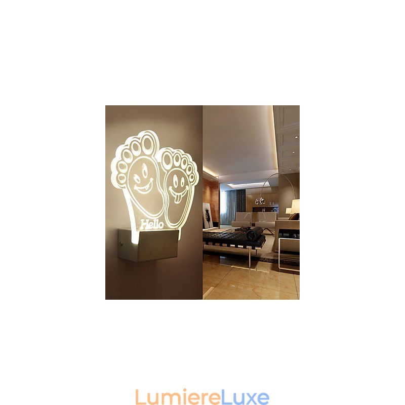 Applique murale en acrylique, lampe en PVC, puce lumineuse, moderne, contemporaine, en métal