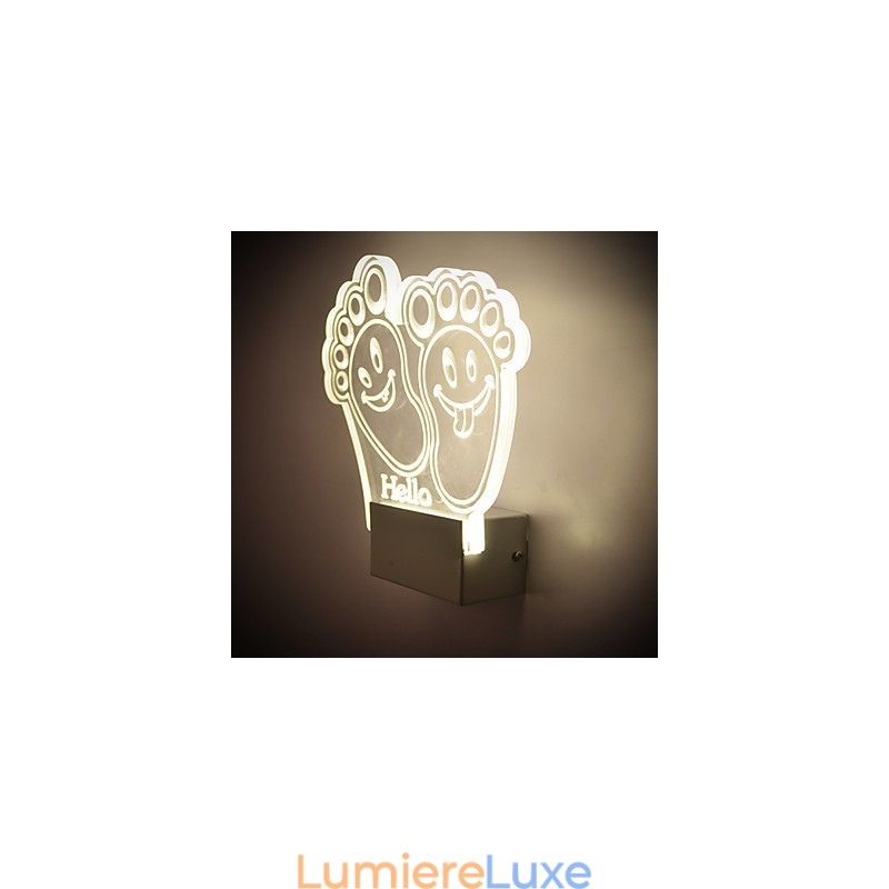 Applique murale en acrylique, lampe en PVC, puce lumineuse, moderne, contemporaine, en métal