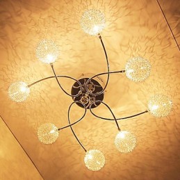 Plafonnier moderne contemporain en cristal électroplaqué