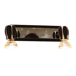 Appliques murales noires modernes pour salle de bain avec 2 lumières