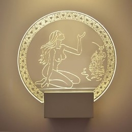Applique murale en acrylique, lampe en PVC, puce lumineuse, moderne, contemporaine, métal, 5 W