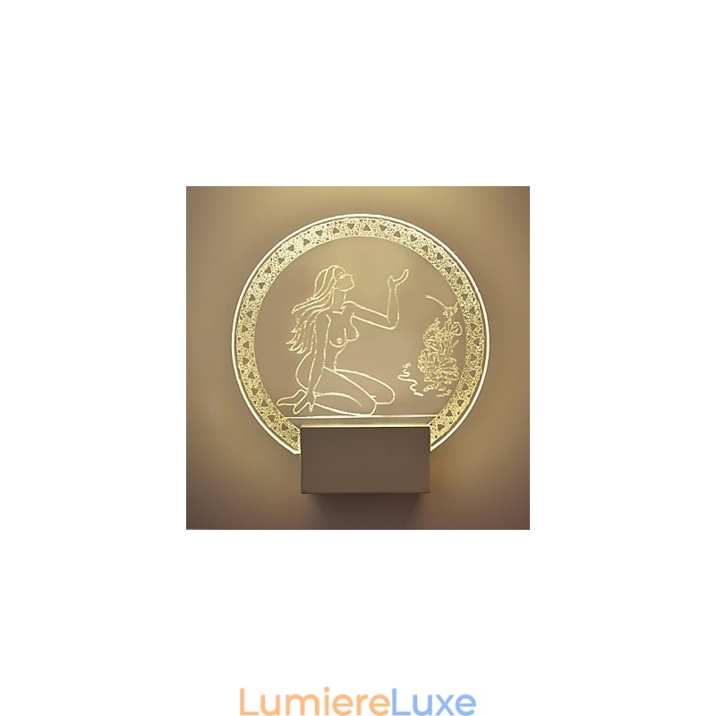 Applique murale en acrylique, lampe en PVC, puce lumineuse, moderne, contemporaine, métal, 5 W