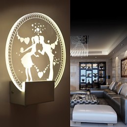 Applique murale en acrylique, lampe en PVC, lumière moderne contemporaine en métal