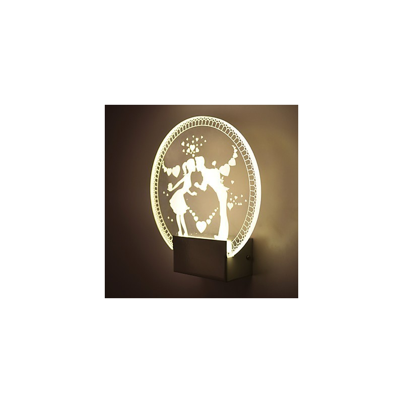 Applique murale en acrylique, lampe en PVC, lumière moderne contemporaine en métal