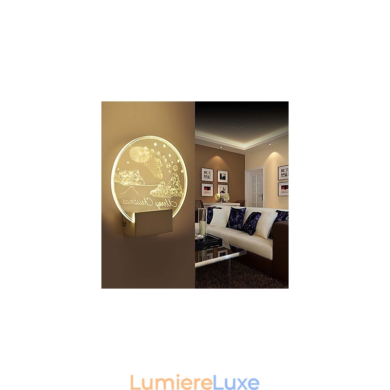 Applique murale en acrylique, lampe en PVC, lumière moderne contemporaine en métal