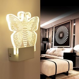 Applique murale en acrylique, lampe en PVC, lumière moderne contemporaine en métal