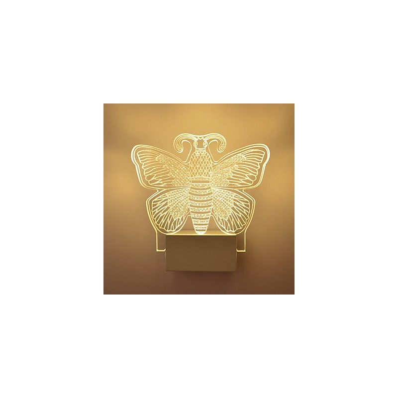 Applique murale en acrylique, lampe en PVC, lumière moderne contemporaine en métal
