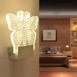 Applique murale en acrylique, lampe en PVC, lumière moderne contemporaine en métal