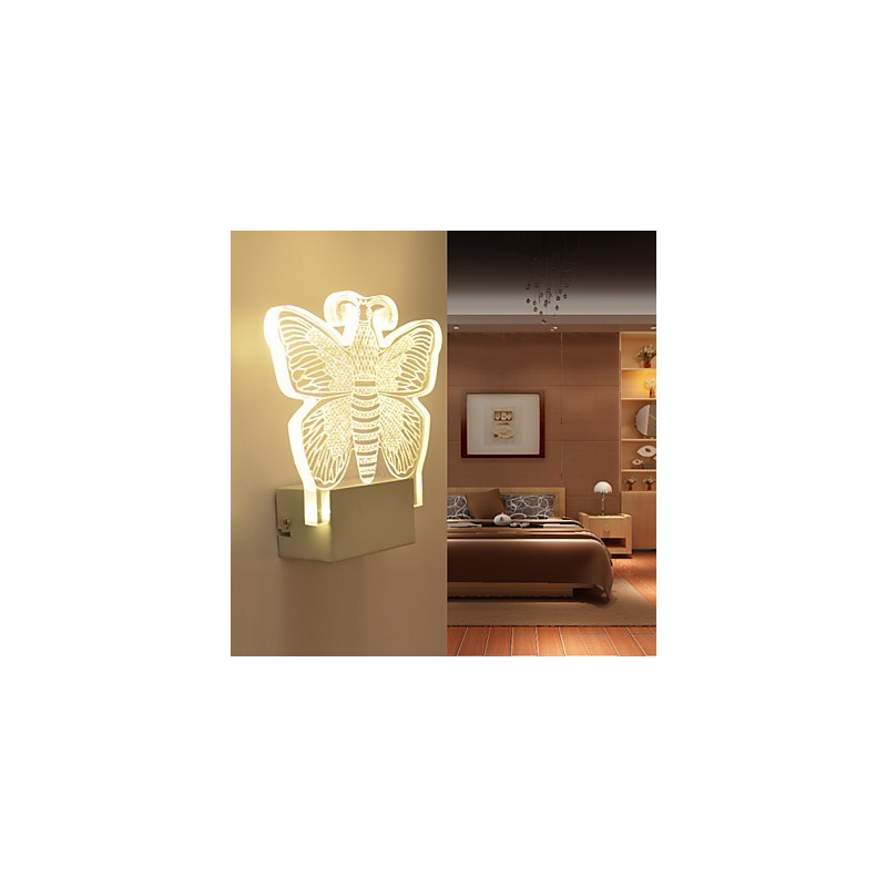 Applique murale en acrylique, lampe en PVC, lumière moderne contemporaine en métal