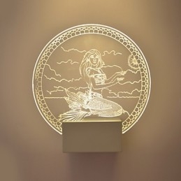 Applique murale en acrylique, lampe en PVC, lumière moderne contemporaine en métal
