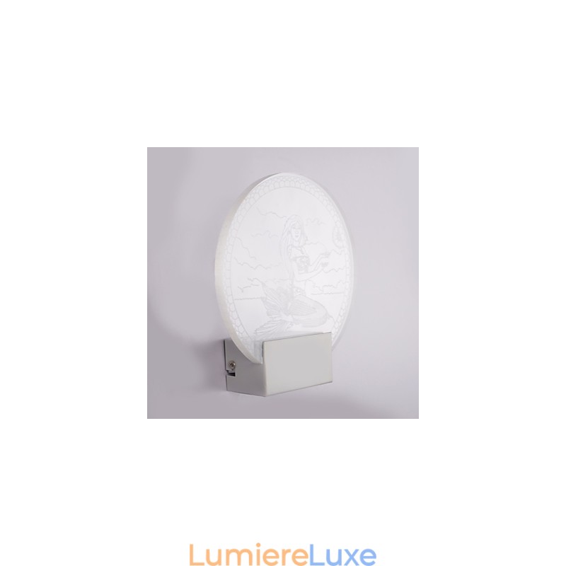 Applique murale en acrylique, lampe en PVC, lumière moderne contemporaine en métal