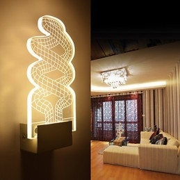 Applique murale en acrylique, lampe en PVC, puce lumineuse, moderne, contemporaine, en métal