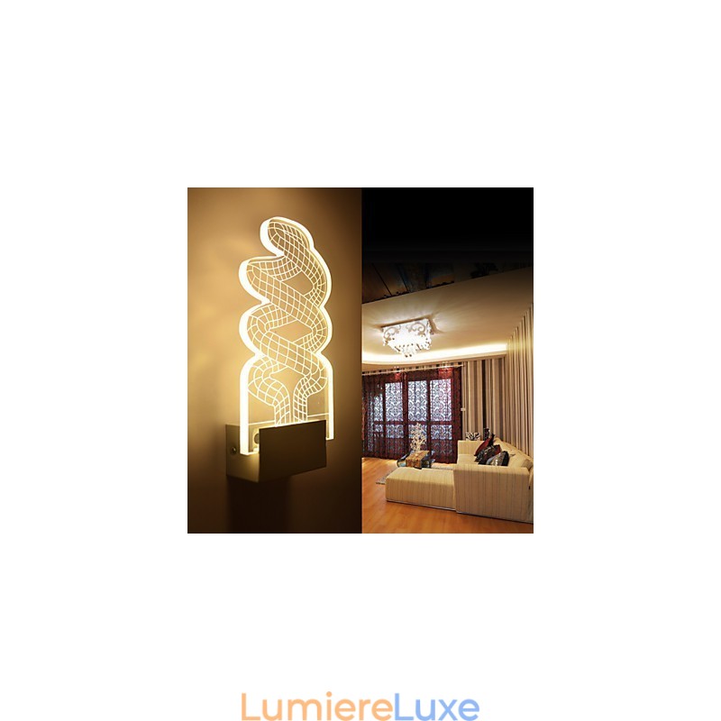 Applique murale en acrylique, lampe en PVC, puce lumineuse, moderne, contemporaine, en métal