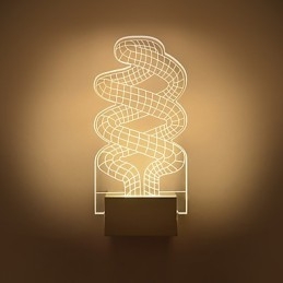 Applique murale en acrylique, lampe en PVC, puce lumineuse, moderne, contemporaine, en métal