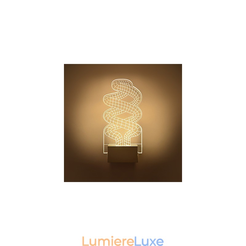 Applique murale en acrylique, lampe en PVC, puce lumineuse, moderne, contemporaine, en métal