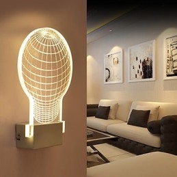 Applique murale en acrylique, lampe en PVC, puce lumineuse, moderne, contemporaine, en métal