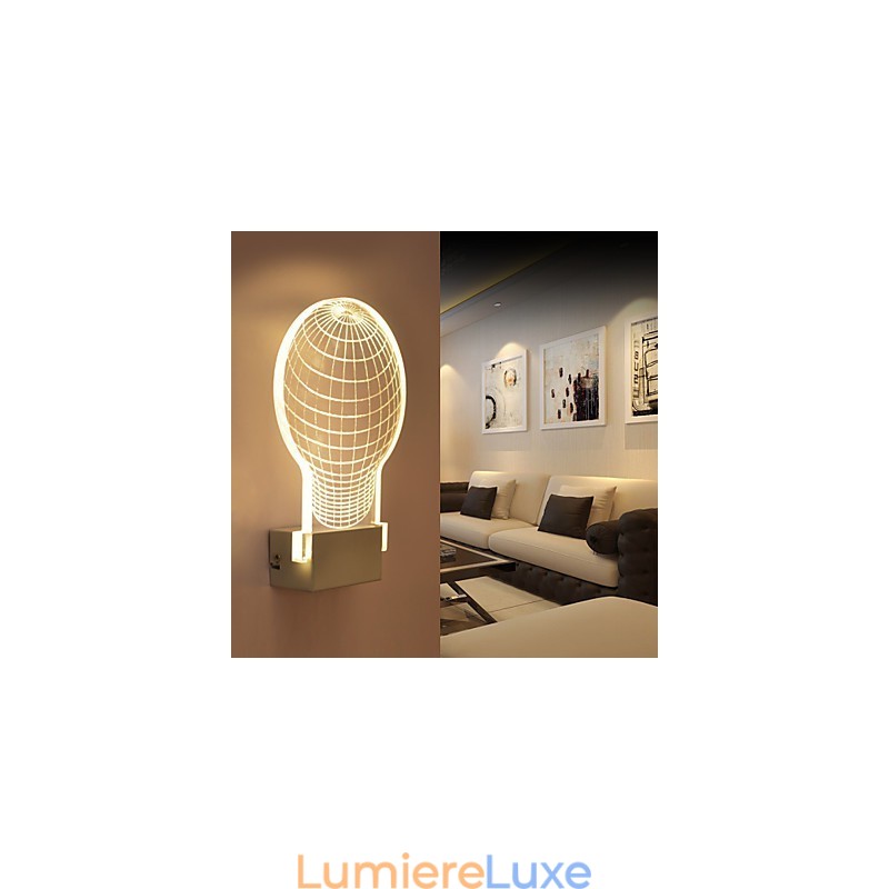 Applique murale en acrylique, lampe en PVC, puce lumineuse, moderne, contemporaine, en métal