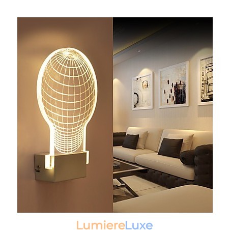 Applique murale en acrylique, lampe en PVC, puce lumineuse, moderne, contemporaine, en métal Applique murale en acrylique, lampe en PVC, puce lumineuse, moderne, contemporaine, en métal