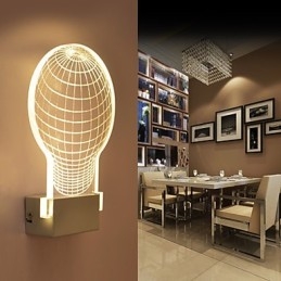 Applique murale en acrylique, lampe en PVC, puce lumineuse, moderne, contemporaine, en métal
