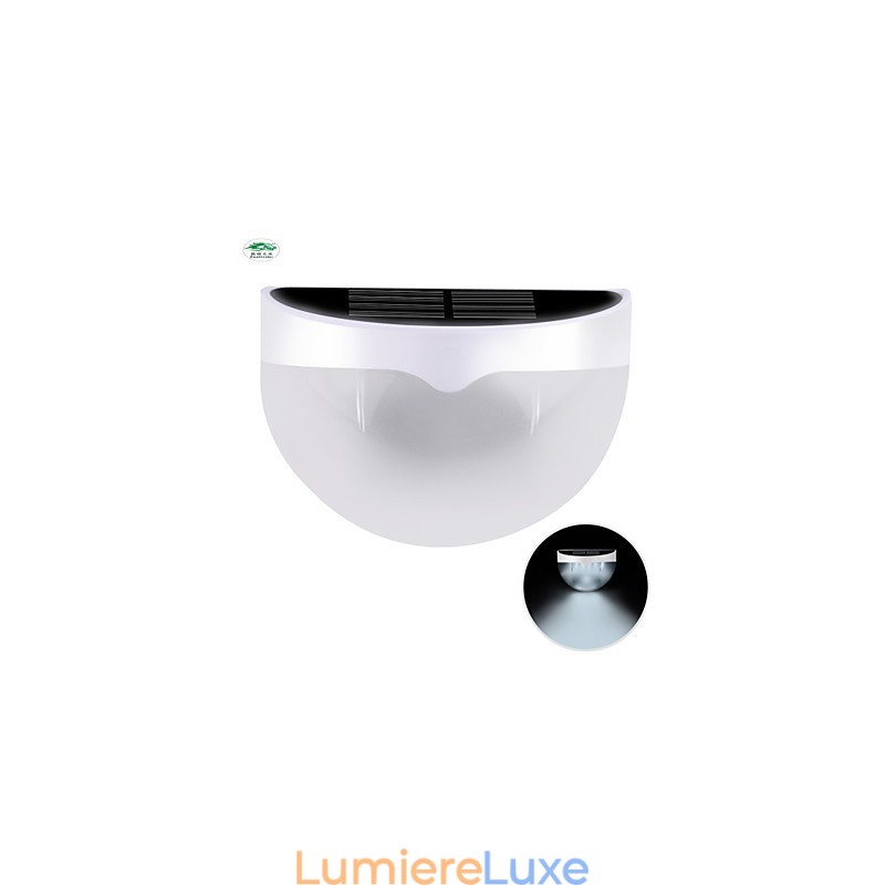 Lampe solaire étanche IP55 blanche et noire