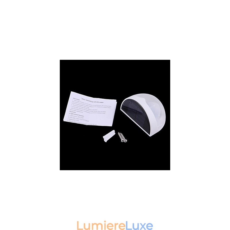 Lampe solaire étanche IP55 blanche et noire