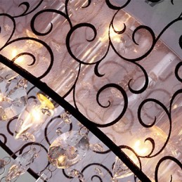 Plafonnier moderne contemporain en cristal électroplaqué en métal