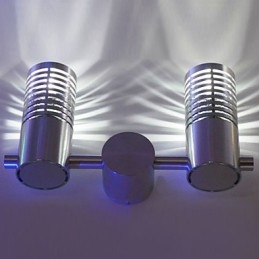 Applique murale moderne avec diffusion de lumière, 2 cylindres, couche barrière, rayon de lumière