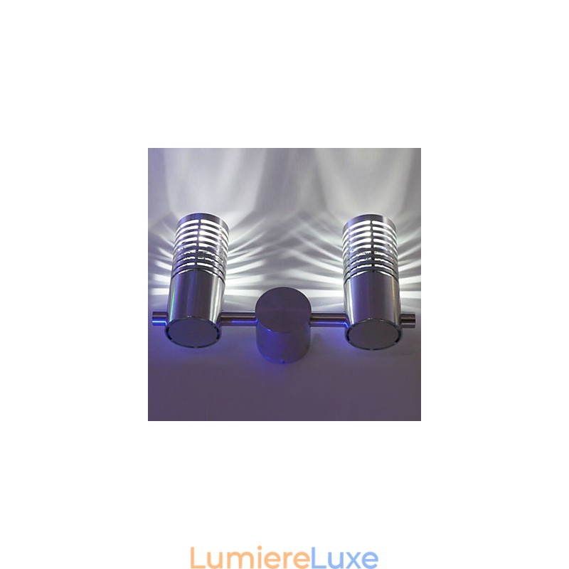 Applique murale moderne avec diffusion de lumière, 2 cylindres, couche barrière, rayon de lumière