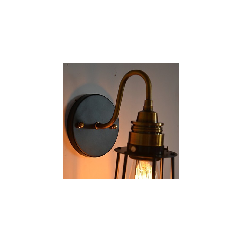 Applique murale artistique minimaliste avec abat-jour squelette en métal noir