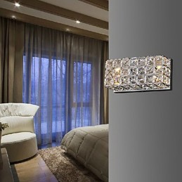 Applique murale carrée en cristal obtenue par galvanoplastie
