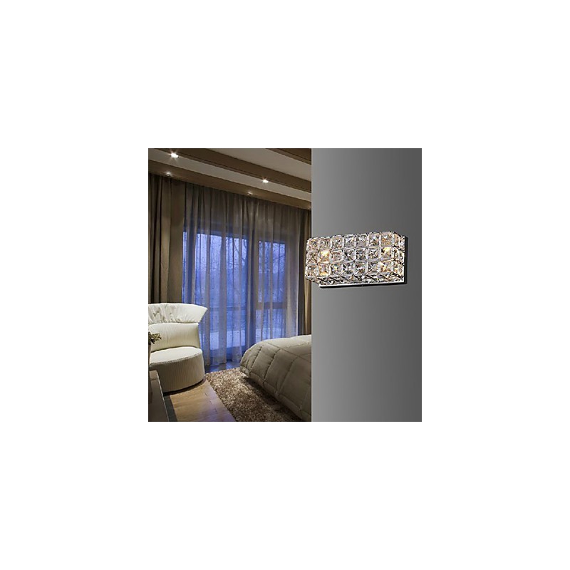 Applique murale carrée en cristal obtenue par galvanoplastie