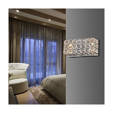 Applique murale carrée en cristal obtenue par galvanoplastie Applique murale carrée en cristal obtenue par galvanoplastie