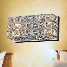 Applique murale carrée en cristal obtenue par galvanoplastie