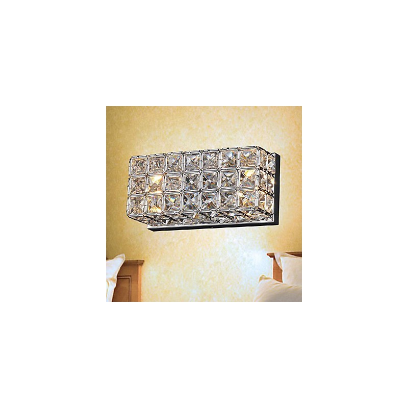 Applique murale carrée en cristal obtenue par galvanoplastie