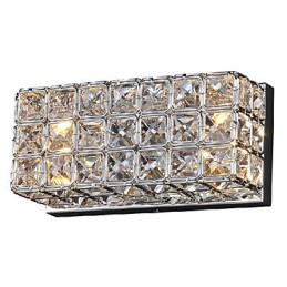 Applique murale carrée en cristal obtenue par galvanoplastie