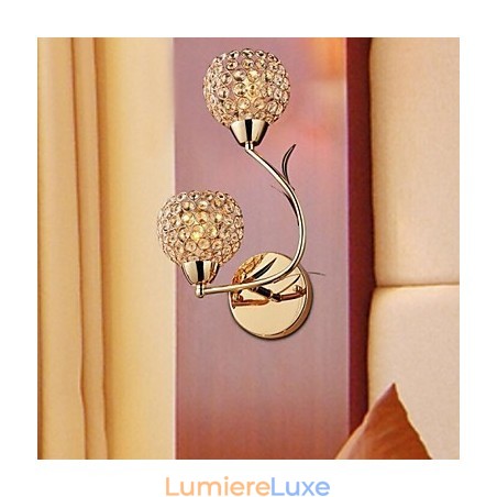 Appliques murales en cristal, lampes de lecture murales modernes et contemporaines en métal Appliques murales en cristal, lampes de lecture murales modernes et contemporaines en métal