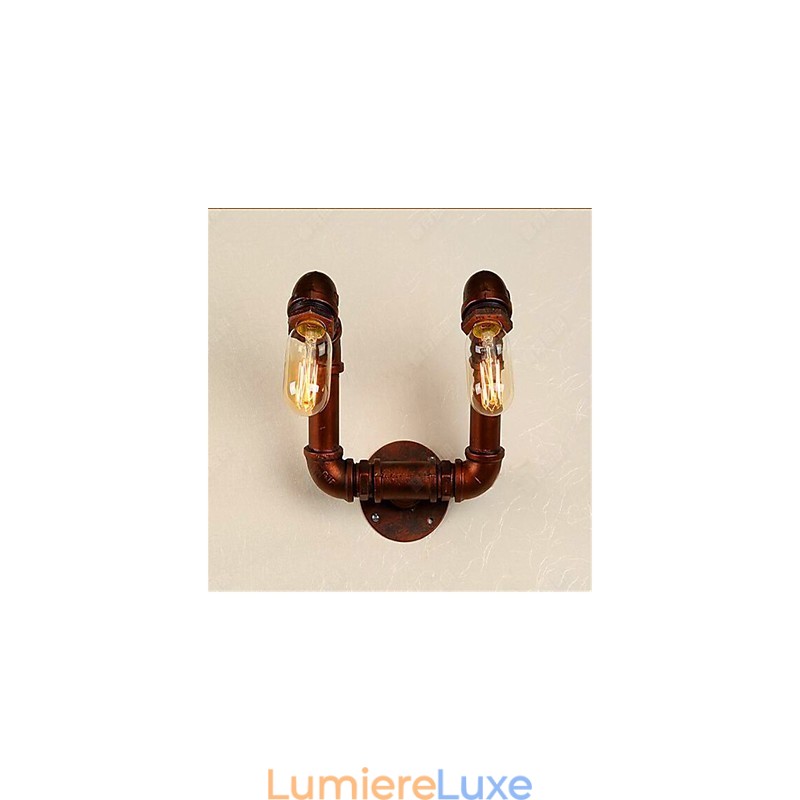 Lampe murale rétro industrielle en fer pour bar américain Xiang, chambre à coucher, allée, tuyau d'eau