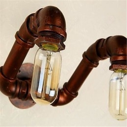 Lampe murale rétro industrielle en fer pour bar américain Xiang, chambre à coucher, allée, tuyau d'eau
