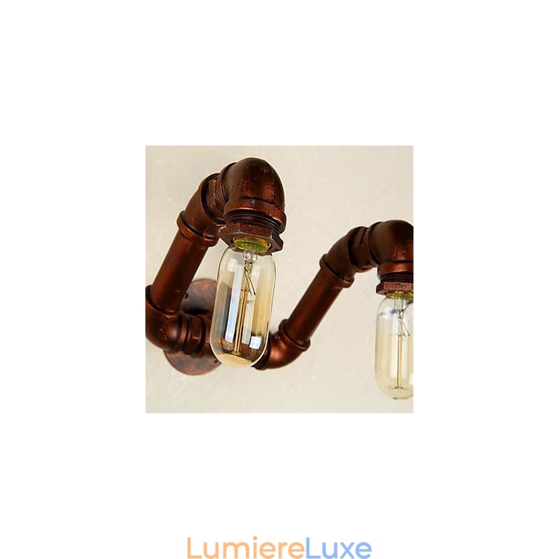 Lampe murale rétro industrielle en fer pour bar américain Xiang, chambre à coucher, allée, tuyau d'eau