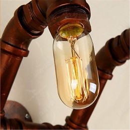 Lampe murale rétro industrielle en fer pour bar américain Xiang, chambre à coucher, allée, tuyau d'eau