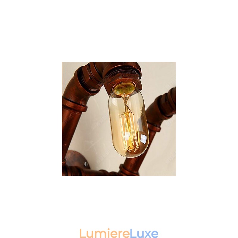 Lampe murale rétro industrielle en fer pour bar américain Xiang, chambre à coucher, allée, tuyau d'eau